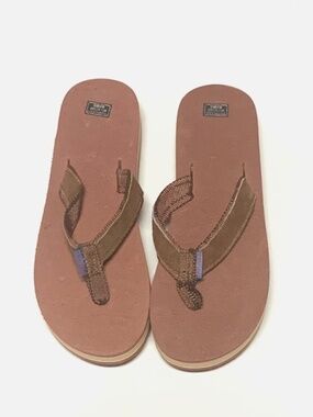 Laid Back Brown Mens Golf Cleats Thong Woven Straps Spikes Metal SZ 10-11M